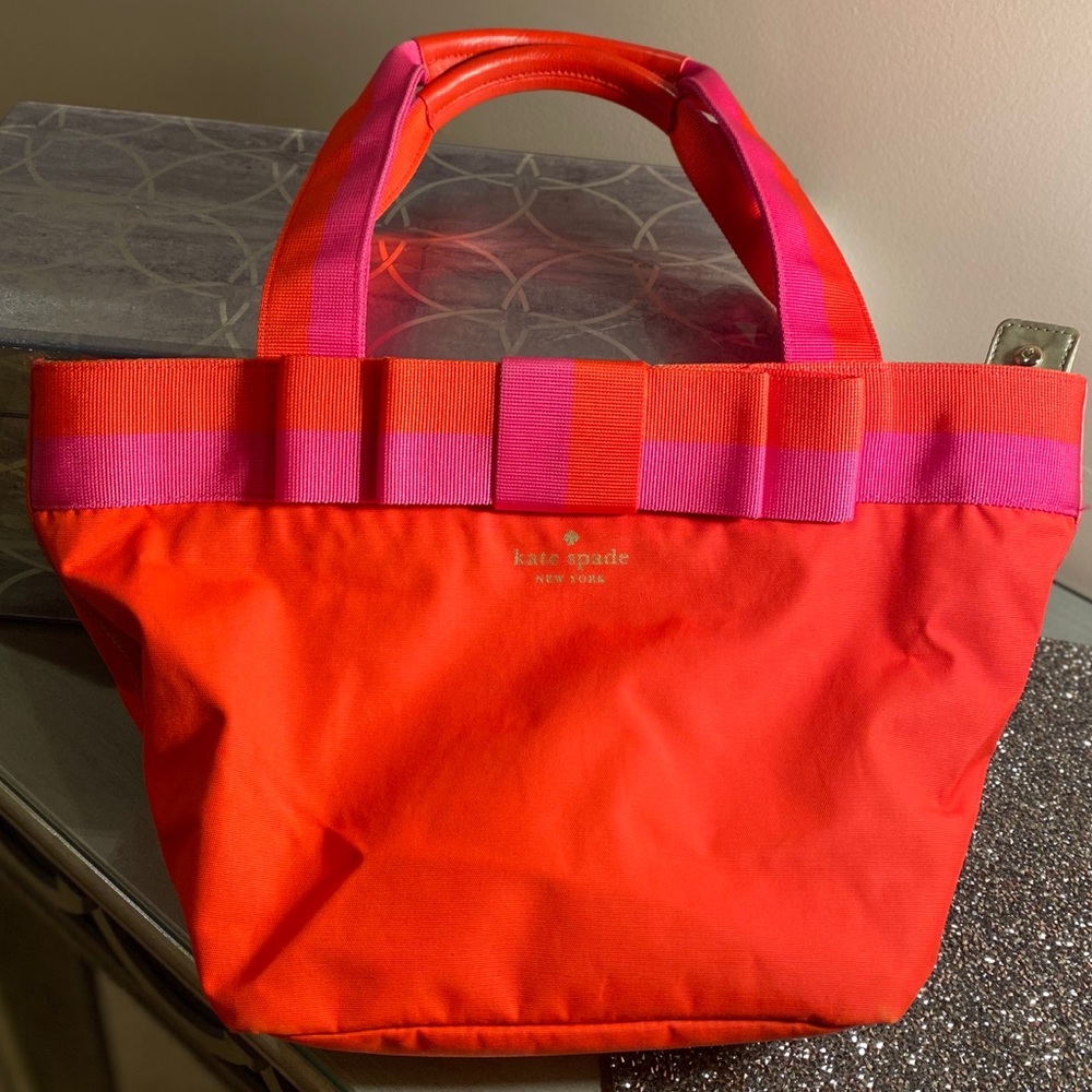 Kate Spade New York Red/pink handled bucket bag